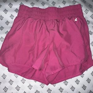 pink running shorts!